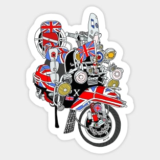 Union Jack Mods Bike Sticker